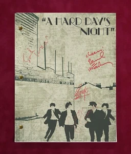 Guión de película A Hard Days Night con firmas de reproducción - Imagen 1 de 7