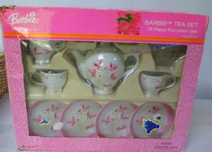 Vintage 2005 Barbie 11 Piece China Tea Set in Box - Picture 1 of 7