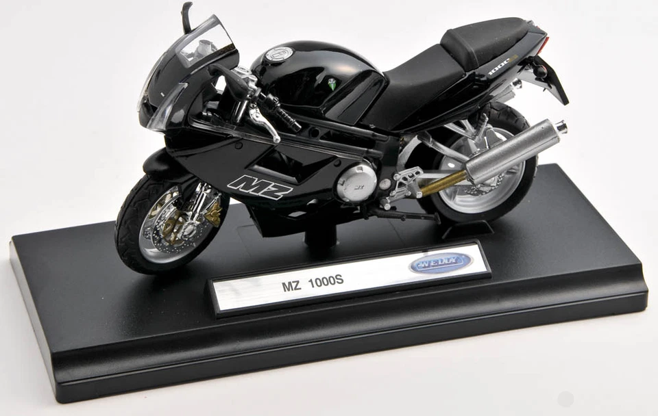 BLITZ VERSAND MZ 1000S  schwarz / black 1:18 Welly Motorrad Modell NEU & OVP 1 - Bild 1 von 1