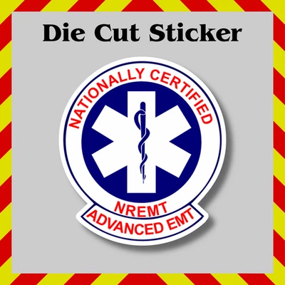 Advanced EMT Sticker, National Registry Printed Vinyl Decal, Die Cut, Waterproof - Image 1 of 3