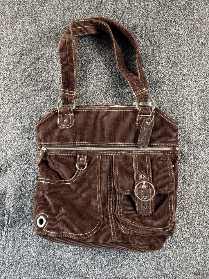 Bolso de Hombro Bongo Marrón Pana - Estilo Retro Años 2000 Y2K  Foto 1 de 4