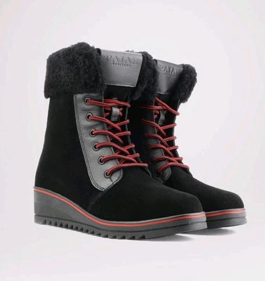 Размер 10 Pajar наследия Paige черная замша зимние ботинки сделано в Канаде женщин размер 10 - Изображение 1 из 4