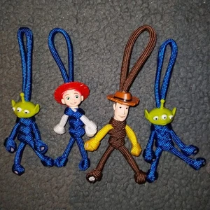 (4) Toy Story Woody Jessie Alien Disney Paracord Buddy Keyring Keychain Handmade - Picture 1 of 15