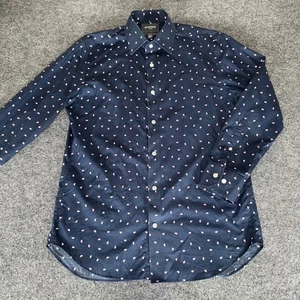 Bonobos Hemd Herren 16/33 M Slim Stretch Button Down Langarm Blau Geometrisch - Bild 1 von 7