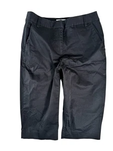 Pantalones chinos recortados Talbots negros tiro medio pierna recta para mujer talla 2 - Imagen 1 de 24