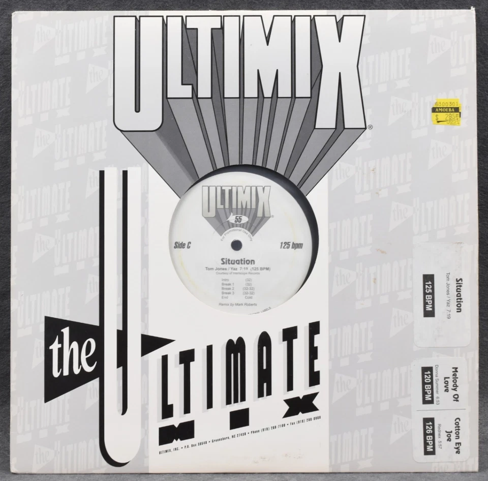 Ultimix 55 UM-55 – Melody Of Love / Cotton Eye Joe / Situation 12" DJ Promo VG - Image 1 of 4