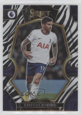 2022 Panini Select Premier League Mezzanine Zebra Prizm /25 Cristian Romero #177 - Image 1 of 2