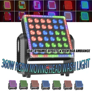 Strobe Effect Light RGBW Moving Head 96 RGB LEDs Sound Control DMX512 Stage Wash - Picture 1 of 22