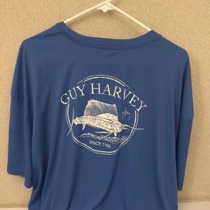 Guy Harvey Mens Crew Neck Short Sleeve Graphic T-Shirt XXXL Blue GR8 Condition - Picture 1 of 9