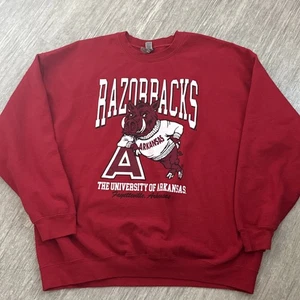 Vintage Arkansas Razorbacks Football Crewneck Sweatshirt Mens Size XXL - Picture 1 of 10