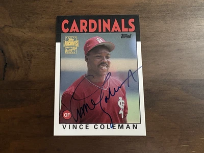 2003 Topps All-Time Fan Favorites Archives #VC Vince Coleman AUTO CARDINALS - Image 1 of 2