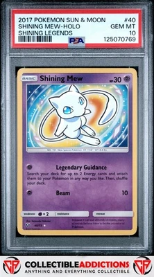 2017 Pokemon Sun & Moon Shining Legends #40 Shining Mew Shining Legends PSA 10 - Image 1 of 2