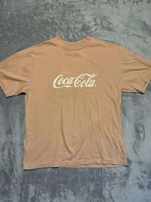 Sun Faded Coca Cola Pacsun Shirt Medium Coral Men Spellout 5 Tee Used - Image 1 of 4