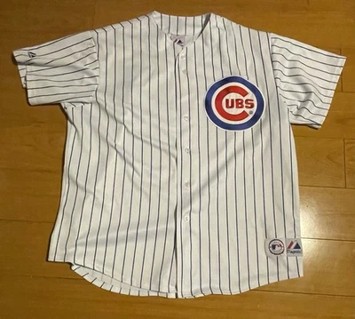 Chicago Cubs White Majestic Pin Striped Jersey 2XL Vintage 1980’s Made In Korea - Image 1 of 4