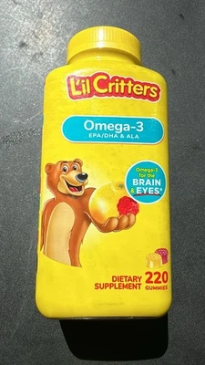 Gomitas LIL CRITTERS Omega 3, EPA, DHA& ALA, 220 ¡¡NUEVAS!! Stock limitado EXP 11/2026 Foto 1 de 4