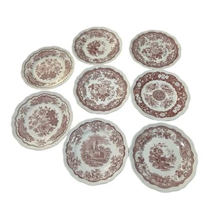 Platos de Cena de Colección 8 Spode 11" Colección Archivo Serie Regency Rojo Arándano - Imagen 1 de 14