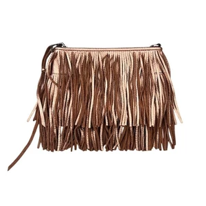 Bolso de Mano Rebecca Minkoff Finn Flecos Cuero Genuino Oro Rosa SIN CORREA *LEER - Imagen 1 de 7