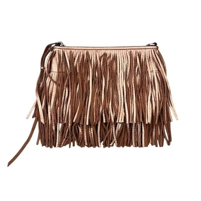 Bolso de Mano Rebecca Minkoff Finn Flecos Cuero Genuino Oro Rosa SIN CORREA *LEER Foto 1 de 4