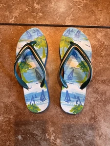 Coach blaue Segelboot Flip Flops - Bild 1 von 2