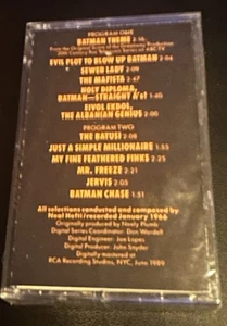 Neal Hefti - Batman Theme Cassette 1989 RCA ✨New Sealed✨ - Picture 1 of 3