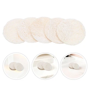 5 Pezzi Cuscinetti Doccia Naturali Loofah Bagno Spugna Pelle Scrub Pads per Uso Quotidiano - Foto 1 di 12