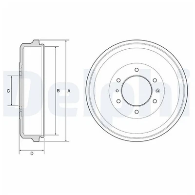 2x Delphi Bremstrommel hinten 8979480380 8980618131 8979480381 97948038 | 296153 - Bild 1 von 2