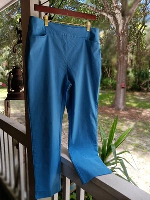 Pantalón Chico's Talla 2R (US 12R) Nuevo con Etiquetas So Adelgazante Bridgitte Delgado Tobillo Costa Azul Foto 1 de 4