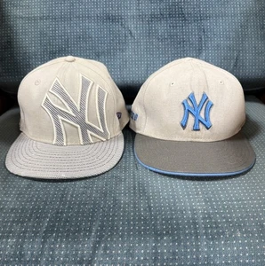 2er Set New Era 59Fifty New York Yankees Grau & Gray/Lt. Blaue Hüte Größe 7 1/2 - Bild 1 von 16