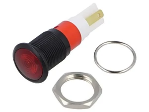 SKMH12024 Indicator light: LED convex red 24-28VDC 24-28VAC Ø12mm IP50... - Picture 1 of 1
