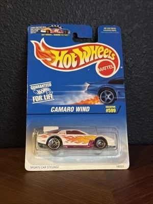 Hot Wheels Mainline/Collector #599 1997 Camaro Wind blanco rosa-ventana con encaje Sp Foto 1 de 4