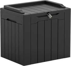 31 Gallon Resin Deck Box Large Outdoor Storage Weatherproof UV Resistant Lockabl - Picture 1 of 12