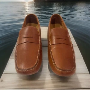 COLE HAAN Howland Brown Leather Loafer Driving Moccasin Mens Shoes 11.5M C04534 - Picture 1 of 9