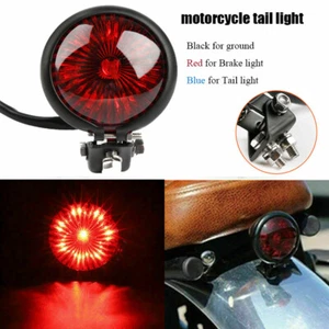 Motorrad LED Rücklicht Bremslicht Bremsleuchte Rot Heckleuchte Rund Universal - Picture 1 of 10