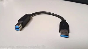 FOXCONN 6" SHORT USB 3.0 Cable Std A to Std B Male to Male for Lenovo Docking ** - Photo 1/8