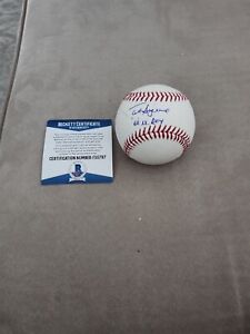 Ted Sizemore Signed Autographed Logo Baseball Beckett Authentication 