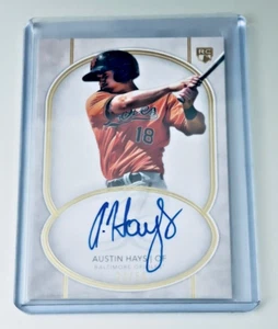 2018 AUSTIN HAYS TOPPS DEFINITIVO ROOKIE AUTOGRAFO HARD FIRMATO ORIOLES 13/50 - Foto 1 di 3