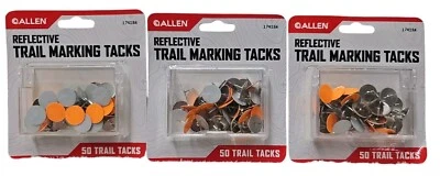 Lot of 3 Allen Trail Marking Hunting Tacks,Reflective 2-Color 50 Tacks Per Pack - Image 1 of 2