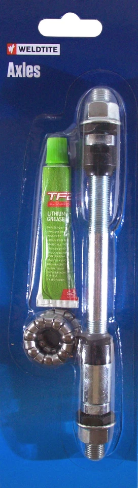 JUEGO WELDTITE EJE SÓLIDO TRASERO 10x175MM + COJINETE + BUJE DE GRASA DE LITIO RUEDA BICICLETA Foto 1 de 1