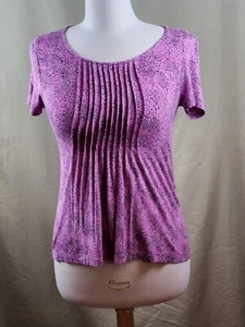 Croft & Barrow Womens Top Petite Small PS Multicolor Short Sleeve - Picture 1 of 10