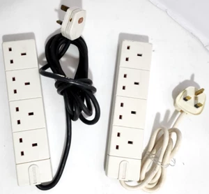 02x BS1363/A Steckdose Steckdose 4-Sitzer 13A UK Englisch UK weiß Masterplug - Bild 1 von 5