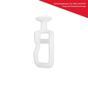 Gancho plegable para perfil de aluminio ROLLMAXXX barra de cortina gancho plegable gancho de cortina - Imagen 1 de 2