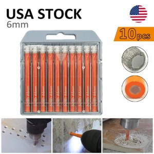 10 pezzi punte diamantate a secco gambo tondo 6 mm taglio granito piastrelle marmo foro seghetto - Foto 1 di 10