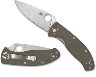 SPYDERCO Tenacious Brown G-10 CPM M4, Plain Edge, Overall Length 7.7, C122GBNM4P - Image 1 of 3