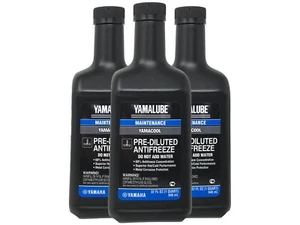 Yamaha Genuine OEM Yamalube Pre-Diluted Anti-Freeze ACC-YAMAC-BL-32 - 3 Pack - Picture 1 of 7
