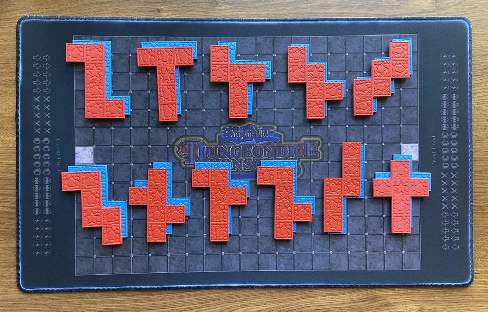 Yugioh! Dungeon Dice Monsters Tiles (2 Sets Of 11) Double Sided W/ Star - Image 1 of 4