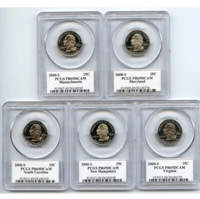 2000 S Clad State Quarter Set PCGS PR69DCAM - Image 1 of 2