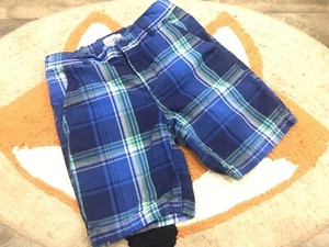 Place Est. 1989 Boys 6 Plaid Chino Shorts. Blu/Navy/Grn/White Plaid Shorts. #307 - Picture 1 of 3