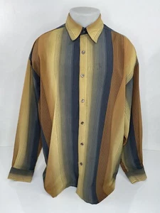 MONZINI COLLECTION - Vintage Stripe Disco Mens XL. Shirt - Picture 1 of 7