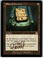 Slate of Ancestry | MtG Magic Onslaught | English | Corey Macourek Gold Signed