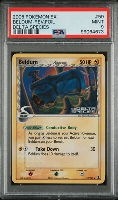 2005 POKEMON EX DELTA SPECIES 59 BELDUM-REVERSE FOIL PSA 9 MINT - Image 1 of 2